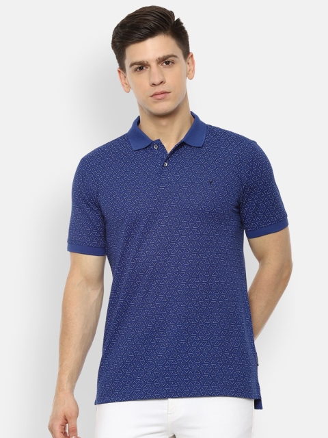 

Van Heusen Sport Men Blue Printed Polo Collar T-shirt