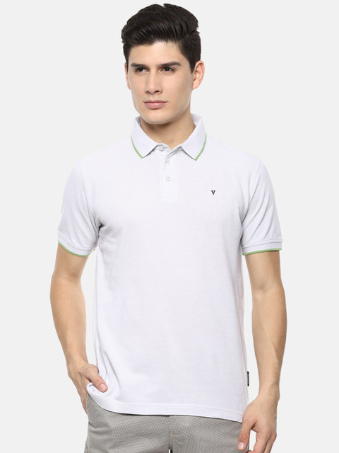 

Van Heusen Sport Men White Solid Polo Collar T-shirt