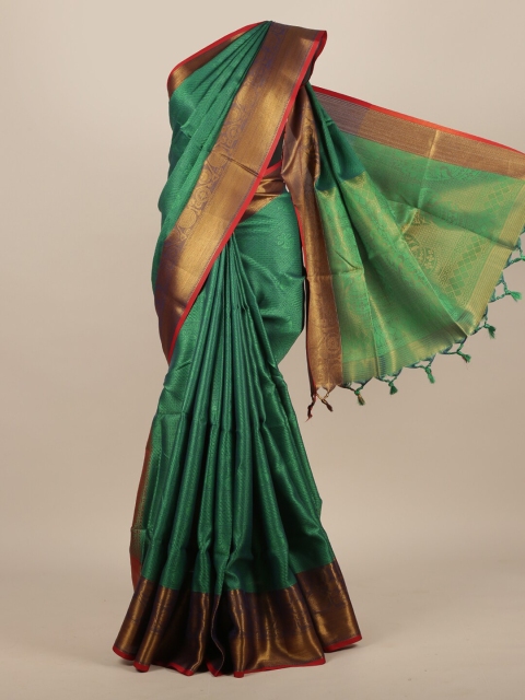 

Pothys Green Woven Design Jute Silk Saree