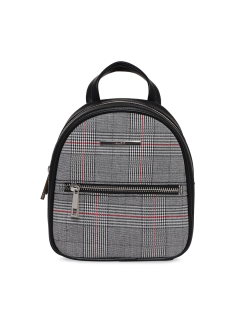 

ALDO Women Grey & Black Checked Backpacks