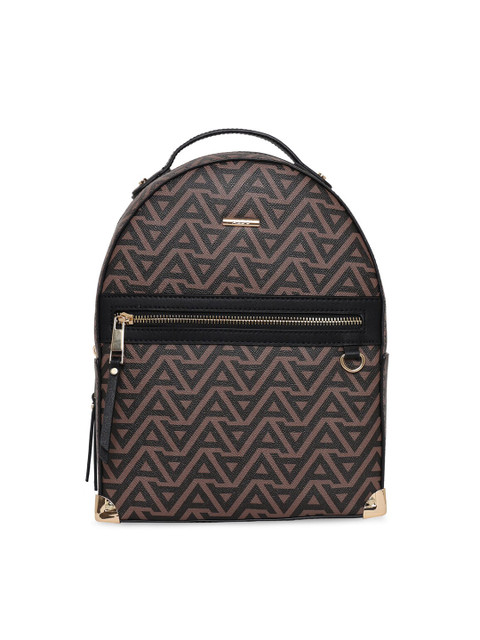 

ALDO Women Brown & Black Geometric Backpacks