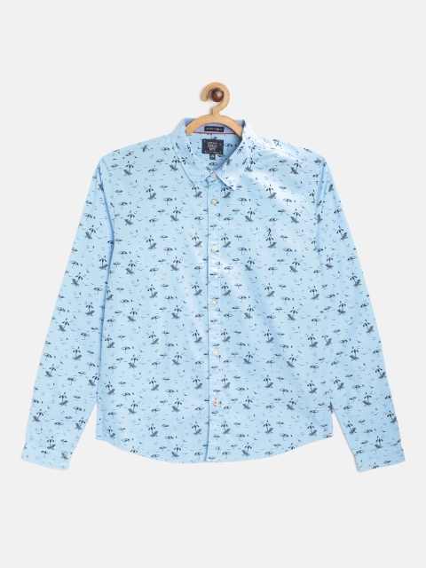 

Indian Terrain Boys Blue Cotton Printed Casual Shirt