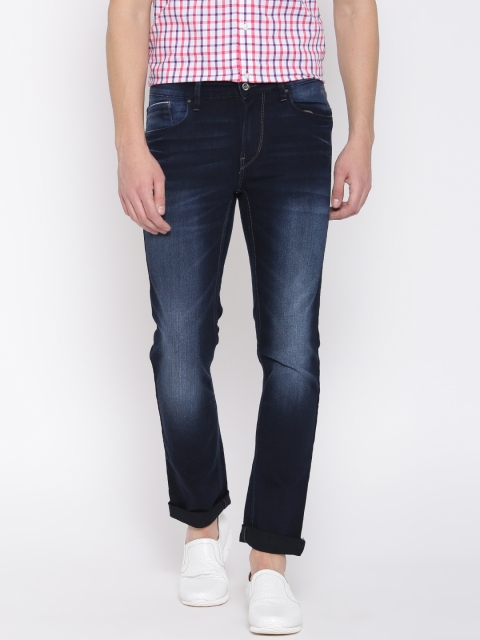 

Flying Machine Navy Michael Slim Tapered Fit Stretchable Jeans, Navy blue
