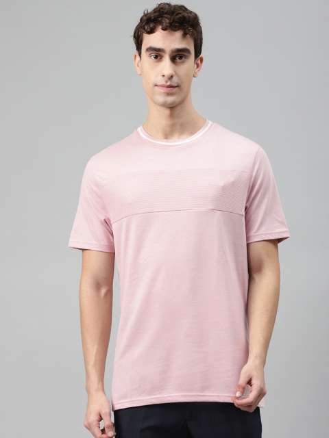 

Marks Spencer Men Pink Pure Cotton Solid Pure Cotton T-shirt