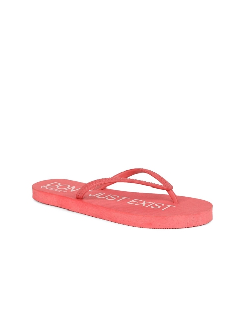 

Bata Women Peach-Coloured & White Printed Thong Flip-Flops