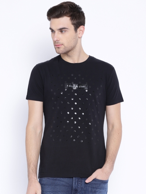 

Flying Machine Black Printed T-shirt