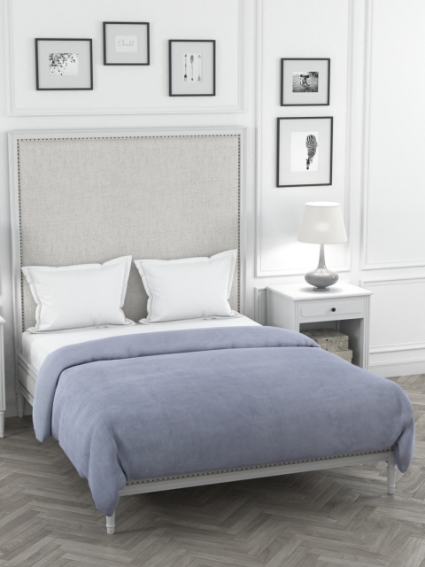 

A Homes Grace Grey Solid AC Room 300 GSM Double Bed Blanket