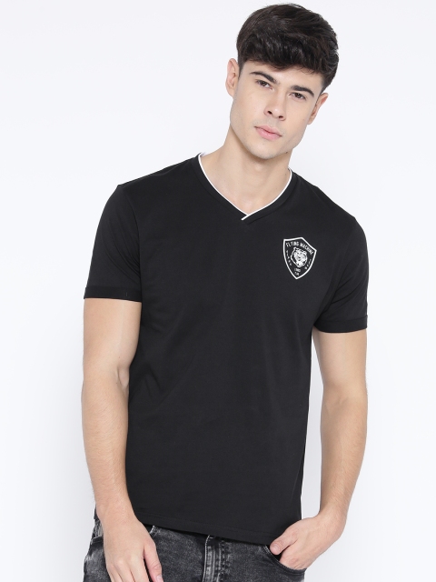 

Flying Machine Black Pure Cotton T-shirt