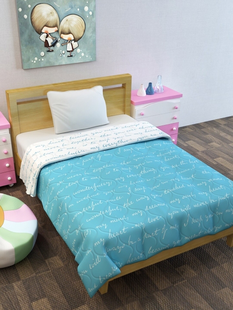 

Divine Casa Blue & White Abstract Mild Winter 110 GSM Kids Bed Comforter