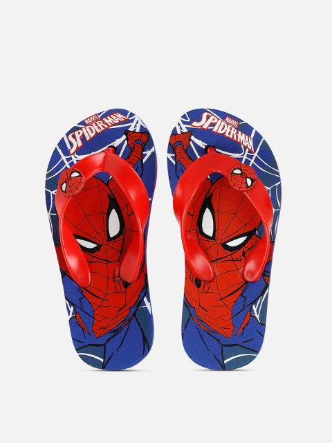 

Kids Ville Boys Red & Blue Spiderman Printed Thong Flip-Flops
