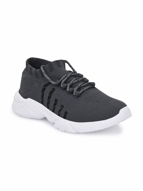 

MENGLER Men Grey Textile Running Shoes