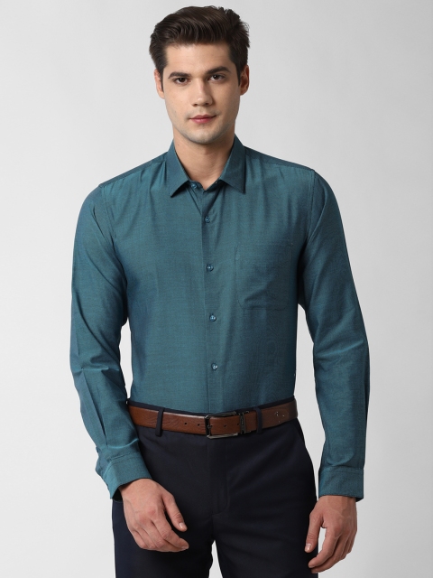 

Peter England Men Turquoise Blue Slim Fit Formal Shirt