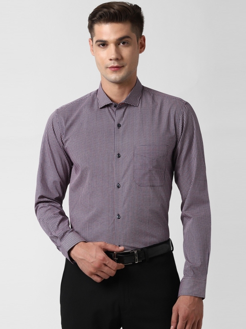 

Peter England Men Navy Blue Printed Formal Shirt