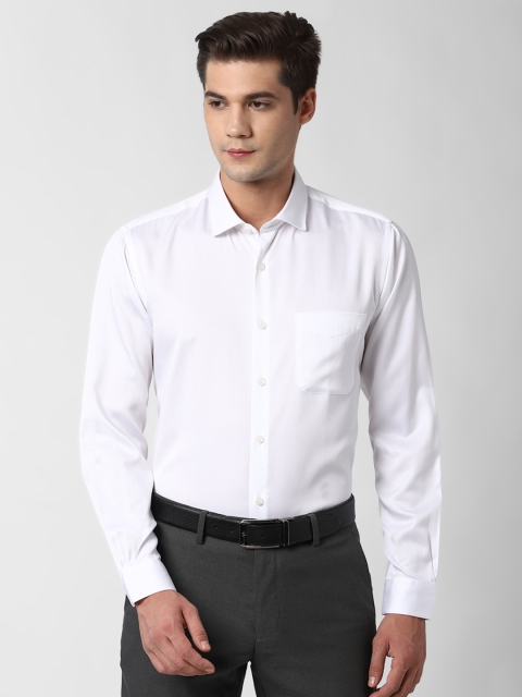 

Peter England Men White Solid Formal Shirt