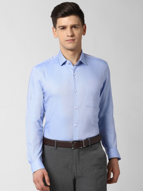 

Peter England Men Blue Solid Formal Shirt