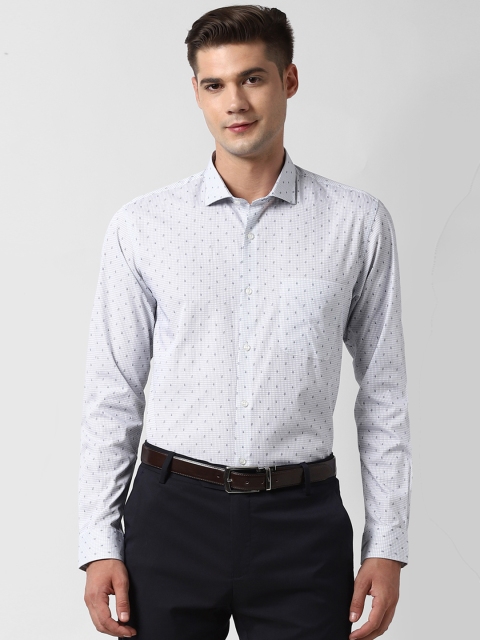 

Peter England Men White Printed Formal Shirt