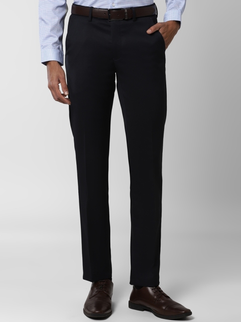 

Peter England Men Black Slim Fit Formal Trousers