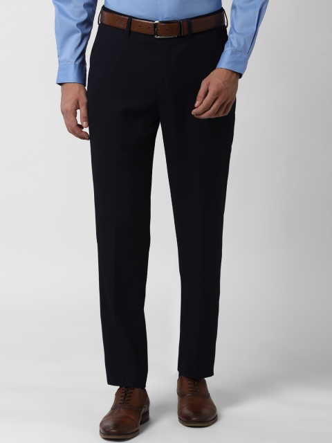 

Peter England Men Navy Blue Slim Fit Formal Trousers