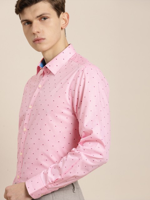 

INVICTUS Men Pink Slim Fit Checked Formal Shirt