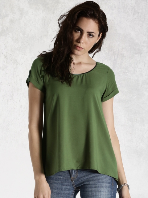 

Roadster Olive Green Rayon Top