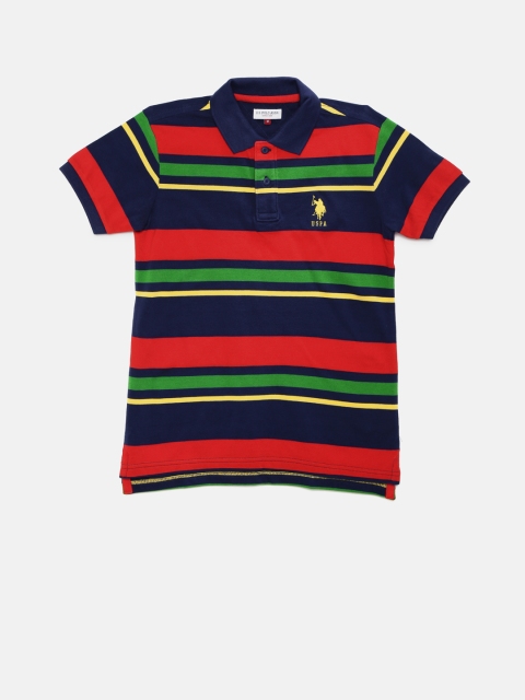 

U.S. Polo Assn. Kids Boys Red Striped Polo T-Shirt