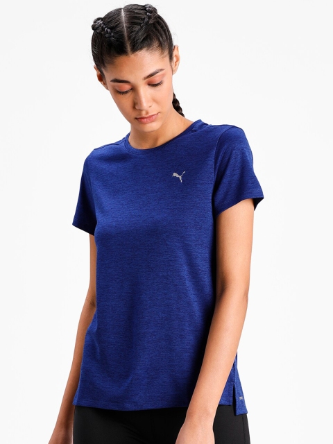 

Puma Women Blue RUN FAVORITE HEATHER SS TEE W