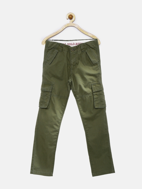

U.S. Polo Assn. Kids Boys Olive Green Cargo Trousers