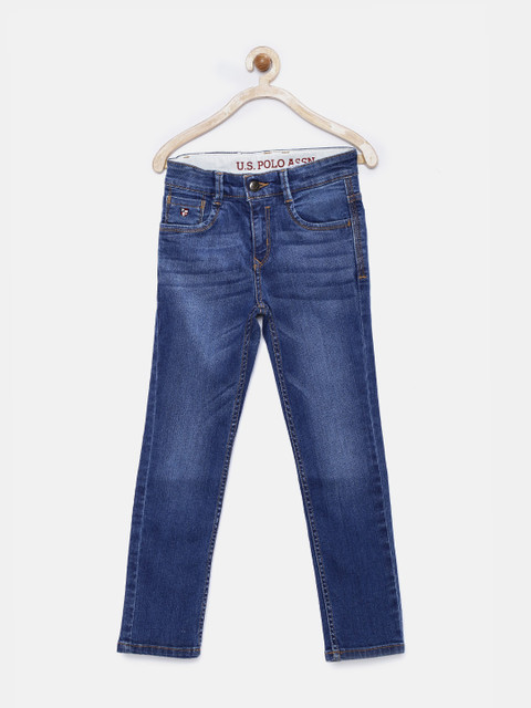 

U.S. Polo Assn. Kids Boys Blue Slim Fit Stretchable Jeans
