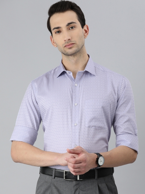 

Park Avenue Men Lavender Self Design Formal Shirt