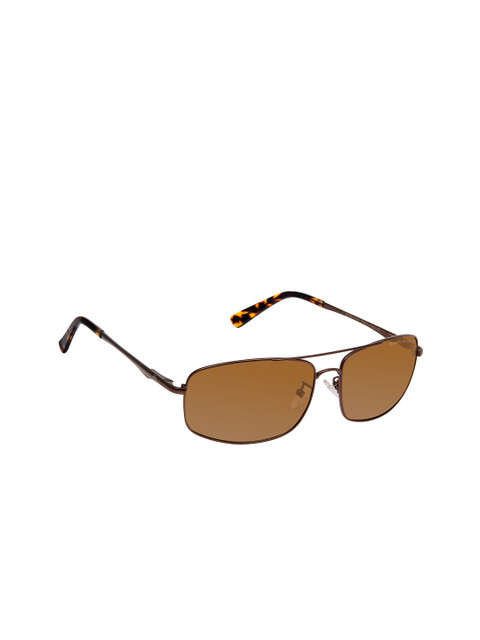

David Blake Unisex Brown Lens & Brown Rectangle Sunglasses with Polarised and UV SGDB1441