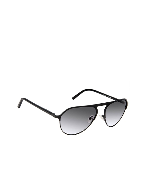 

David Blake Unisex Grey Lens & Black Aviator Sunglasses PP_SGDB2117-Matte Black