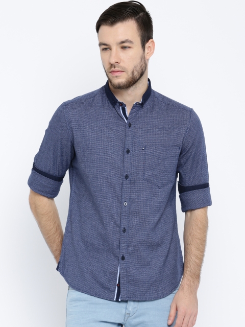 

Harvard Men Navy Regular Fit Self-Design Casual Shirt, Navy blue
