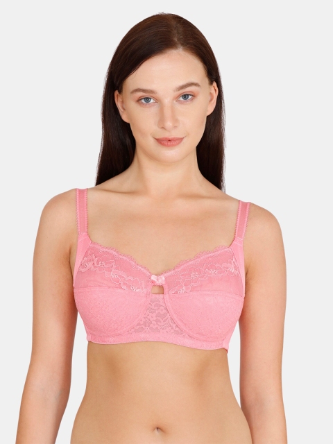 

Zivame Pink Lace Non-Wired Non Padded Everyday Bra ZI010240X5APINK