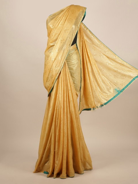 

Pothys Gold-Toned Woven Design Jute Silk Saree