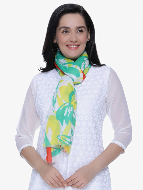 

Scarves & Glitters Women Multicoloured Floral Printed Scarf, Multi
