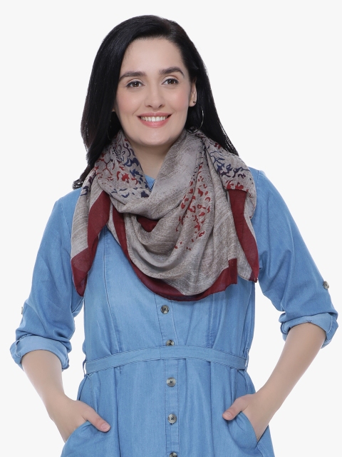 

Scarves & Glitters Women Multicoloured Floral Printed Scarf, Multi
