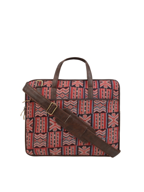 

Vivinkaa Women Red & Blue Printed 15.6 inch Laptop Bag