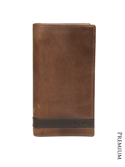 

Fossil Men Brown Genuine Cowhide Leather Executive Wallet