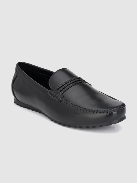 

INVICTUS Men Black Solid Penny Slip-Ons with Braided Detail