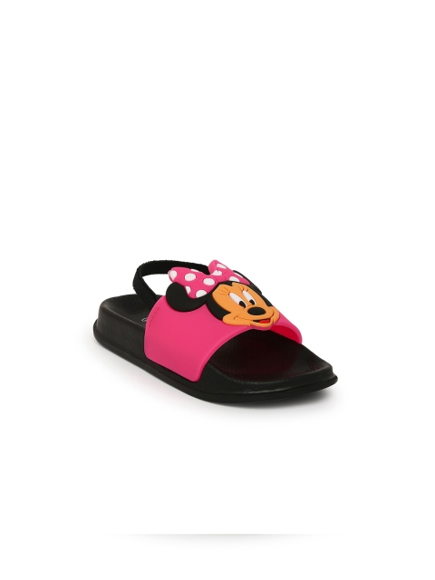 

Pantaloons Junior Boys Pink & Black Minnie Mouse Printed Sliders