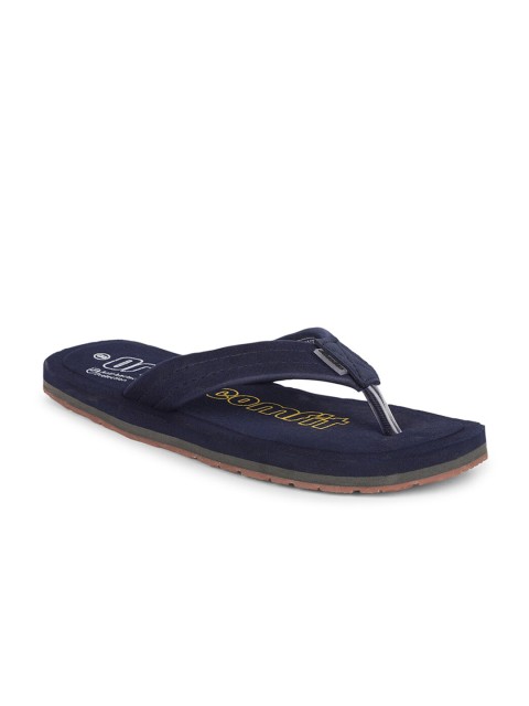 

Bata Men Navy Blue Printed Thong Flip-Flops