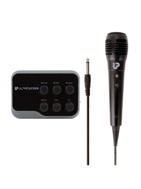 

UltraProlink Black SingAlong Portable Karaoke Mixer Echo Dynamic Microphone UM1002