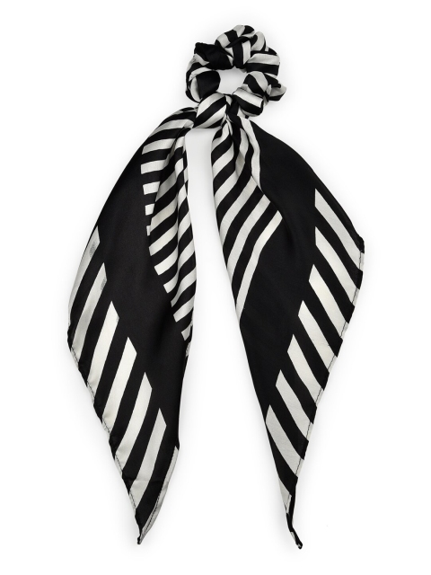 

ToniQ Black & White Monochrome Satin Ponytail Holders