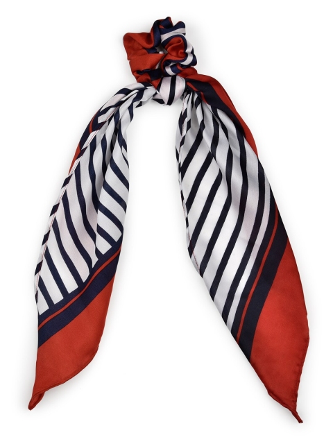 

ToniQ White & Navy Blue Striped Ponytail Holders