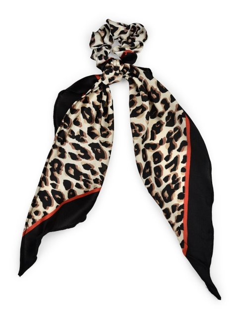 

ToniQ Black & Cream-Coloured Leopard Skin Printed Ponytail Holders