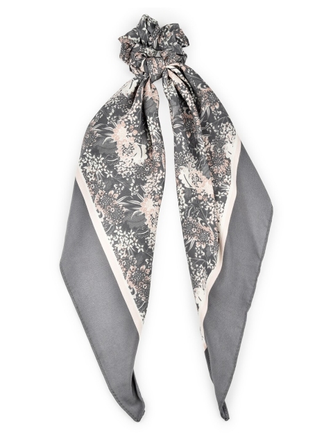 

ToniQ Grey & White Satin Monet Printed Ponytail Holders