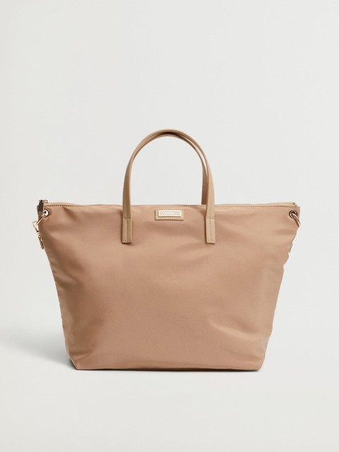 

MANGO Peach-Coloured Solid Shoulder Bag