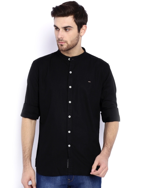 

L.A. SEVEN Black Slim Fit Casual Shirt