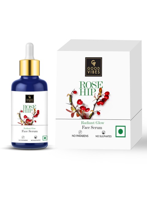

Good Vibes Unisex Rose Hip Radiant Glow Face Serum 30 ml, Transparent
