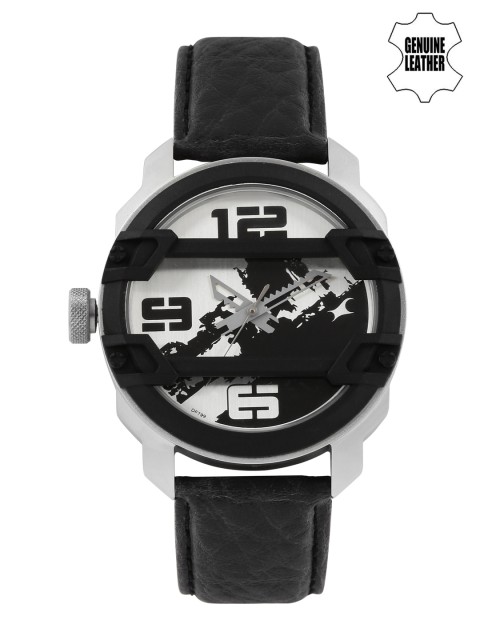 

Fastrack Men Silver-Toned & Black Analogue Watch 3153KL01